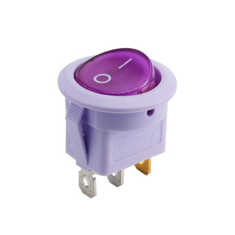 China Rocker Switch D Pin Led Purple Kcd On Off Round Rocker Switch