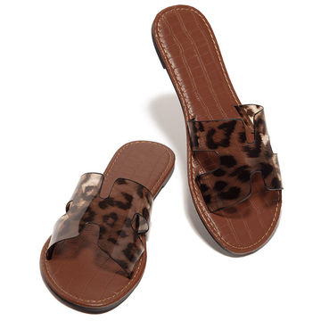 leopard slide shoes