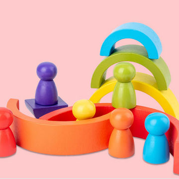 wooden rainbow baby toy