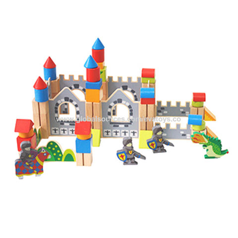 wooden castle building blocks
