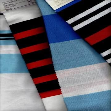 striped cotton knit fabric