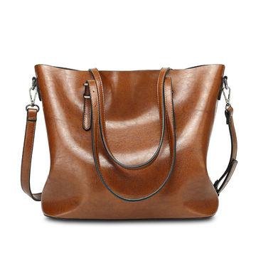 brown leather tote bolsas on sale