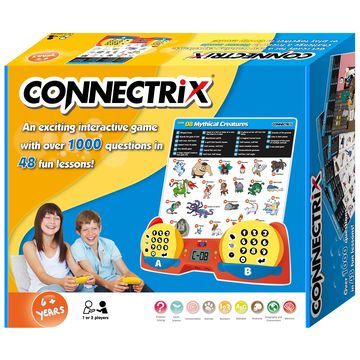 Simple console game for children playing with learning cards, LEDs and ...