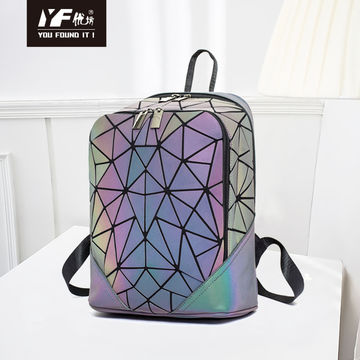 reflective backpack geometric