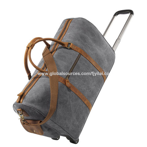 rolling canvas duffle bag