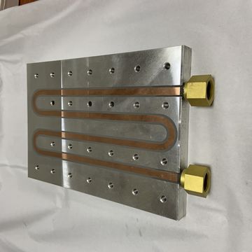 China CNC Machining Aluminum Water Cooling Plate With Copper Pipes And ...
