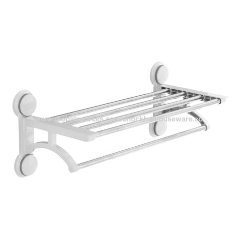 China Bathroom Space Saving Suction Cup Shower Shelf Towel Bar Window Wall Mount Towel Rack On Global Sources Towel Shelf Bathroom Shelves Suction Cup Towel Shelf