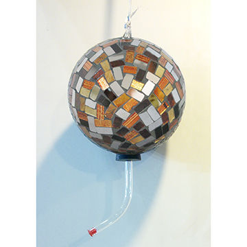 Glass Mosaic Ball Shaped Bird Feeder Available In Various Colors