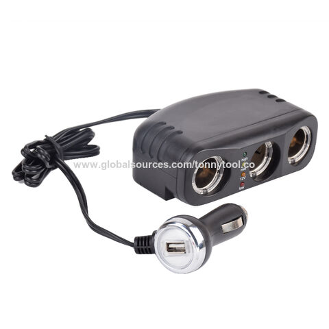 12V Toma De Alimentación de coche doble USB Cargador Adaptador de Enchufe Divisor de exhibición de voltaje LED 