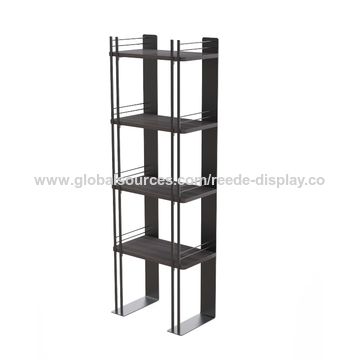 China Customized Retail store double side floor standing wooden display ...