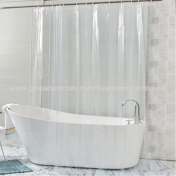 China Shower Curtain Liner Clear Metal, Non Toxic Clear Shower Curtain