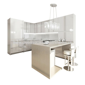 Modern High Gloss White Lacquer Board, Modern High Gloss White Kitchen Cabinets