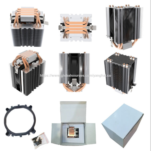 ChinaIce CPU fan with 4 copper heatpipes Universal for Intel LGA775 ...