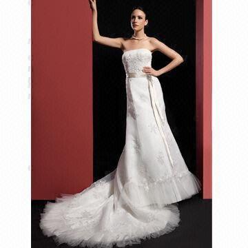Empire Waist Bridal Gowns With Lace And Handwork Beading