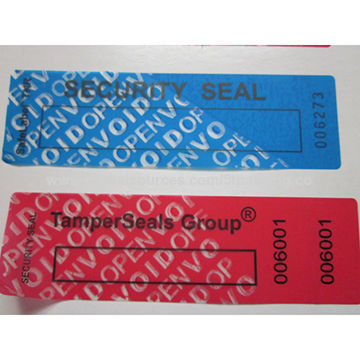 Security Seal Printed Void Security Labels - 