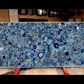 blue agate slab