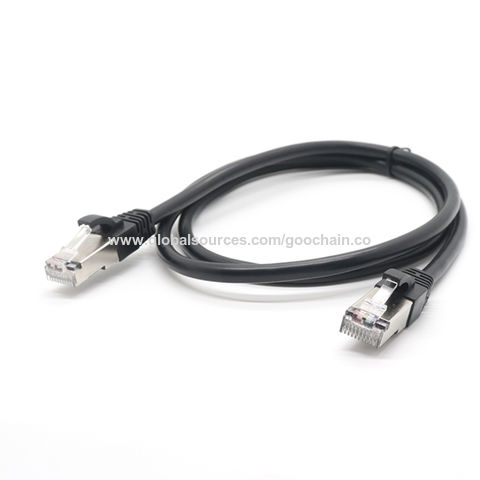QIANRENON Câble RJ50 10P10C Cat 5E 26AWG Mâle Vers Mâle Modulaire Cristal Plug Avec Connecteurs De Blindage Pour Impression Laser Équipement De Contrôle Industriel 0,5 M