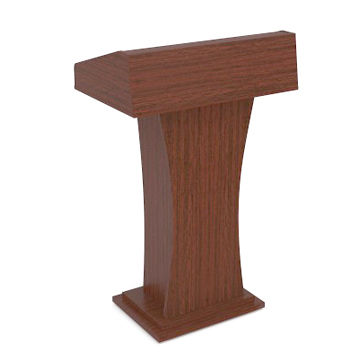 China Wooden Mahogany Color Church Pulpit Speech Podium From