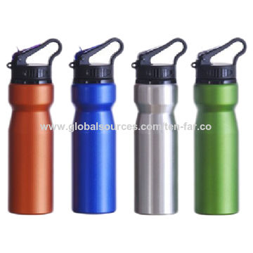 China Aluminum Sports Water Bottles From Guangzhou Trading Company China Aluminum Sports Water Bottles With Straw Bpa Free 750ml Customized Logos