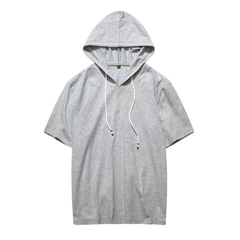 plain short sleeve hoodie