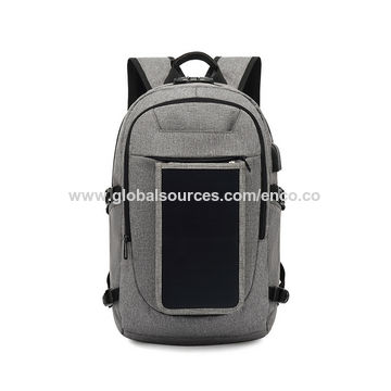 China Negocio de moda solar del bolso de la buena mujer del diseño mochila  solar al aire libre del bolso del ordenador portátil de 17 pulgadas  encendido Global Sources,Daypacks con el USB,Daypacks