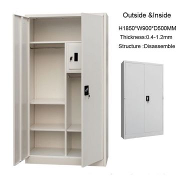 Steel Storage File Amd Clothes Cabinet With Safe Box Inside For