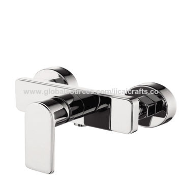 China Wall Mount Exposed Bath Shower Faucets With Divitor On