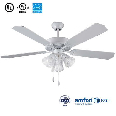 52 Inch Ceiling Fan With 5 Mdf Blades, Pull Chain Ceiling Light Fixture Menards