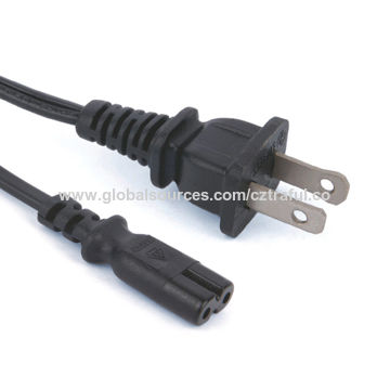 China2 Pin Flat Plug To 2 Pin Round Jack Power Cord American Type On Global Sources
