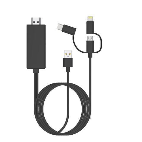 China 3 In 1 Lightning Type C Micro To Hdmi Cable For Iphone Ipad On Global Sources Type C To Hdmi Cable Lightning To Hdmi Cable Hdmi Cable