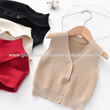 sleeveless sweater for baby girl