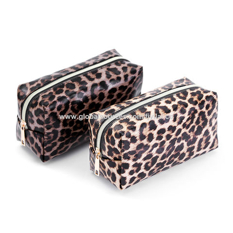 leopard print toiletry bag