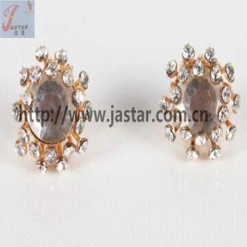 big stone stud earrings