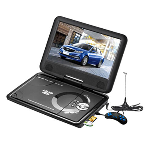 China Swivel Screen Portable Dvd Tv Player With Built In Rechargeable Battery And Usb Sd Card Reader On Global Sources Portable Dvd Player Dvd Player With Tv Portable Dvd Tv Player