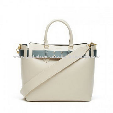minimalist tote bag with pu handle