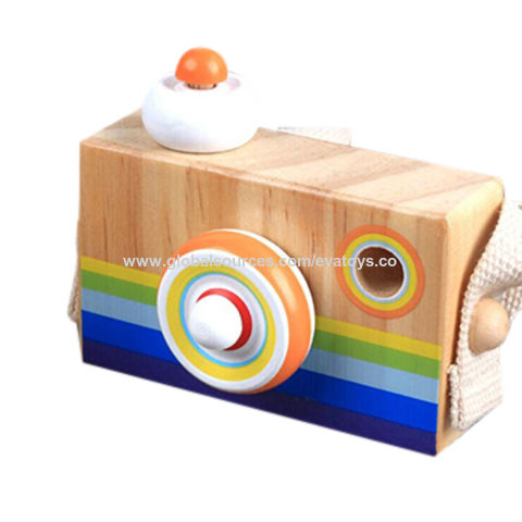 wooden baby camera