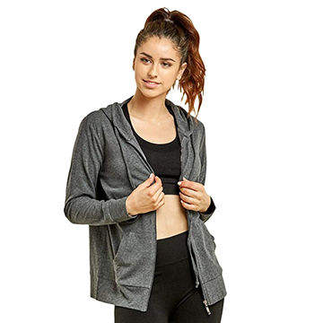 cotton zip up jacket women's