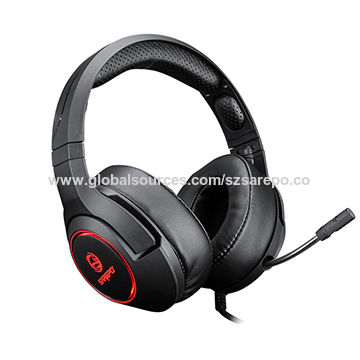 China 7 1 Ch Gaming Headphone With Retratable Microphone Flexible Head Beam And Wired Controller Button On Global Sources Gaming Headphone Gaming Headphone With Microphone 7 1 Ch Gaming Headphone