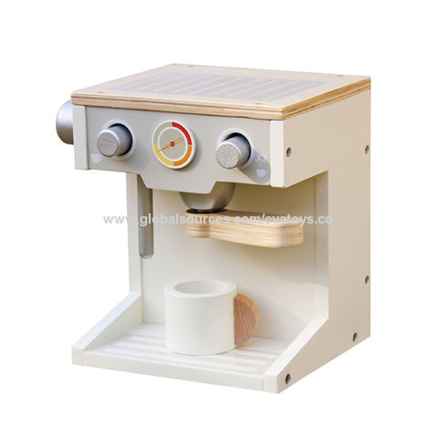 wooden coffee machine
