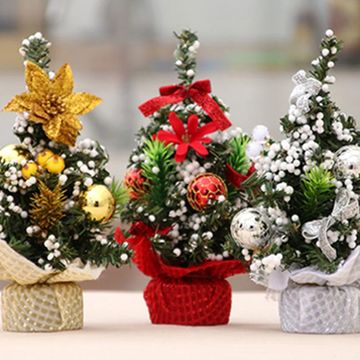 China New Year Hot Sale Mini Christmas Tree Decorated With A Cm Little Pine Tree On The Table On Global Sources Table Christmas Tree Christmas Christmas Decorations