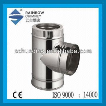 Ce Double Wall Stainless Steel Welded Pipe For Fireplace Chimney