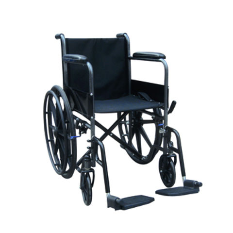 China Steel Wheelchair With 8-inch Front Casters And 24-inch Plastic ...