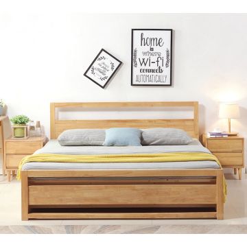 Furniture Bedroom Solid Wood Bed, Simple Wooden Bed Frame Designs