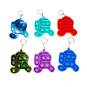 China Pop It Keychain Amazon Among Us Camouflage Keychain Space Werewolf Kill Stress Relief Toys On Global Sources 3d Keychain Pop It Fidget Toy Keychain Fidget Sensory Toys