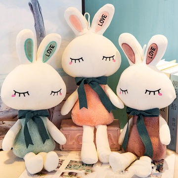 China Cute Long Eared Rabbit Pillow Doll Bunny Plush Toy Pillow Dolls ...