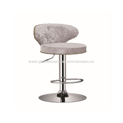 Bar Stool Adjustable Stools Lift Chair, High Back Fabric Bar Stools