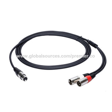 China 5 Pin Xlr Female To 2x 3 Pin Xlr Male Stereo Or Dual Elements Microphone Cable Y Cable On Global Sources Xlr Cable Balanced Interconnect Cable Microphone Patch Cable