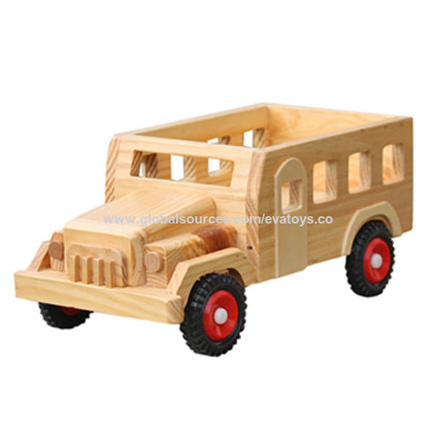 wooden toy cars and trucks