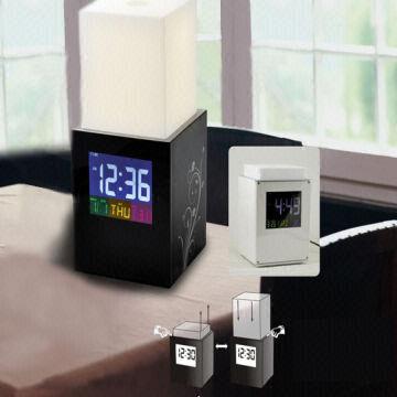 touch table lamp with clock
