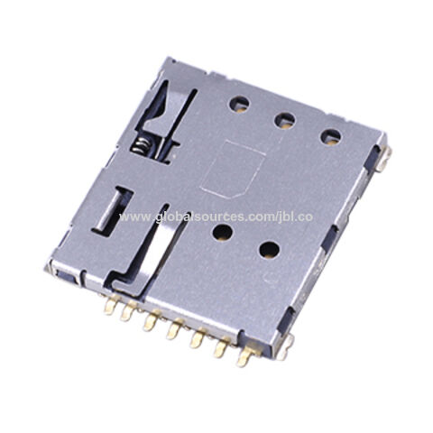 China Nano Sim Card Holder 6 Cdp Type 6pin 1 37h Mini Sim Card Socket Nano Sim Card Connector Rohs On Global Sources Sim Card Connector Sim Card Slot Micro Sim Card Connector